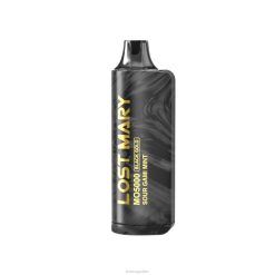 LOST MARY mo5000 czarne złoto jednorazowe 10ml LOST MARY Flavours D6LB4 kwaśna mięta gami
