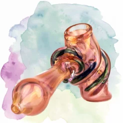 Cali Culture Hammer Pipe Glass Bubbler - 6.5 inch róż fajka