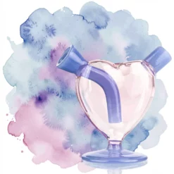 Cali Culture Heart Shaped Mini Joint Bubbler 76.2mm bongo